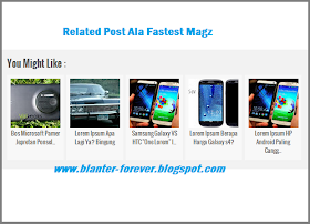 Cara Membuat Related Post Ala Fastest Magz