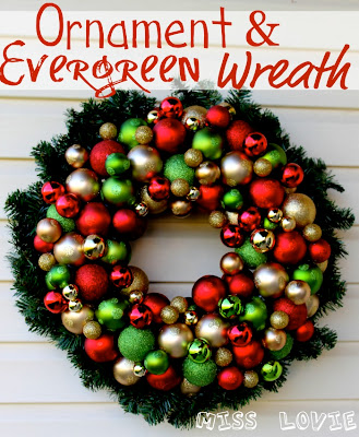 Miss Lovie: Ornament and Evergreen Wreath