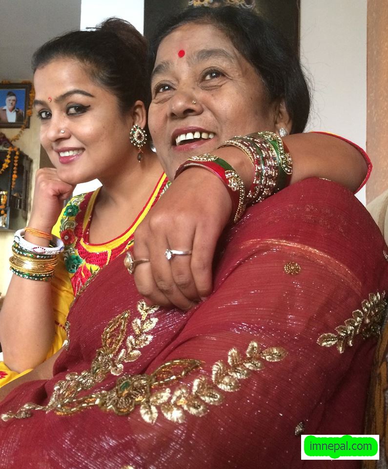 Pictures of Nepali Actress Rekha Thapa During Chhath Puja Celebration