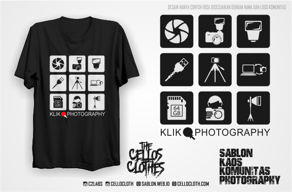 Sablon Kaos Photography untuk Komunitas Photographer