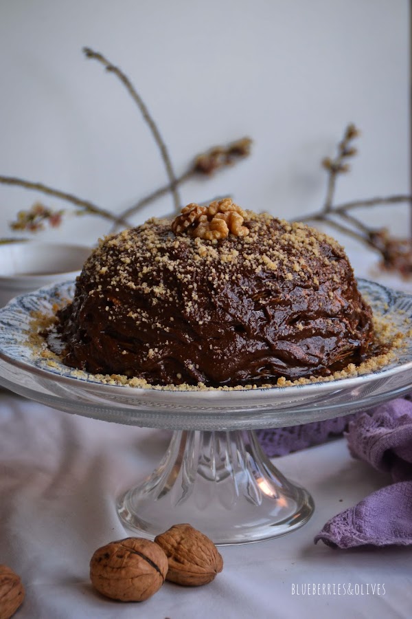 CRÊPE CAKE DE MOCHA Y NUECES