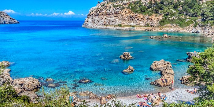 La spiaggia di Anthony Quinn Rodi, Grecia
