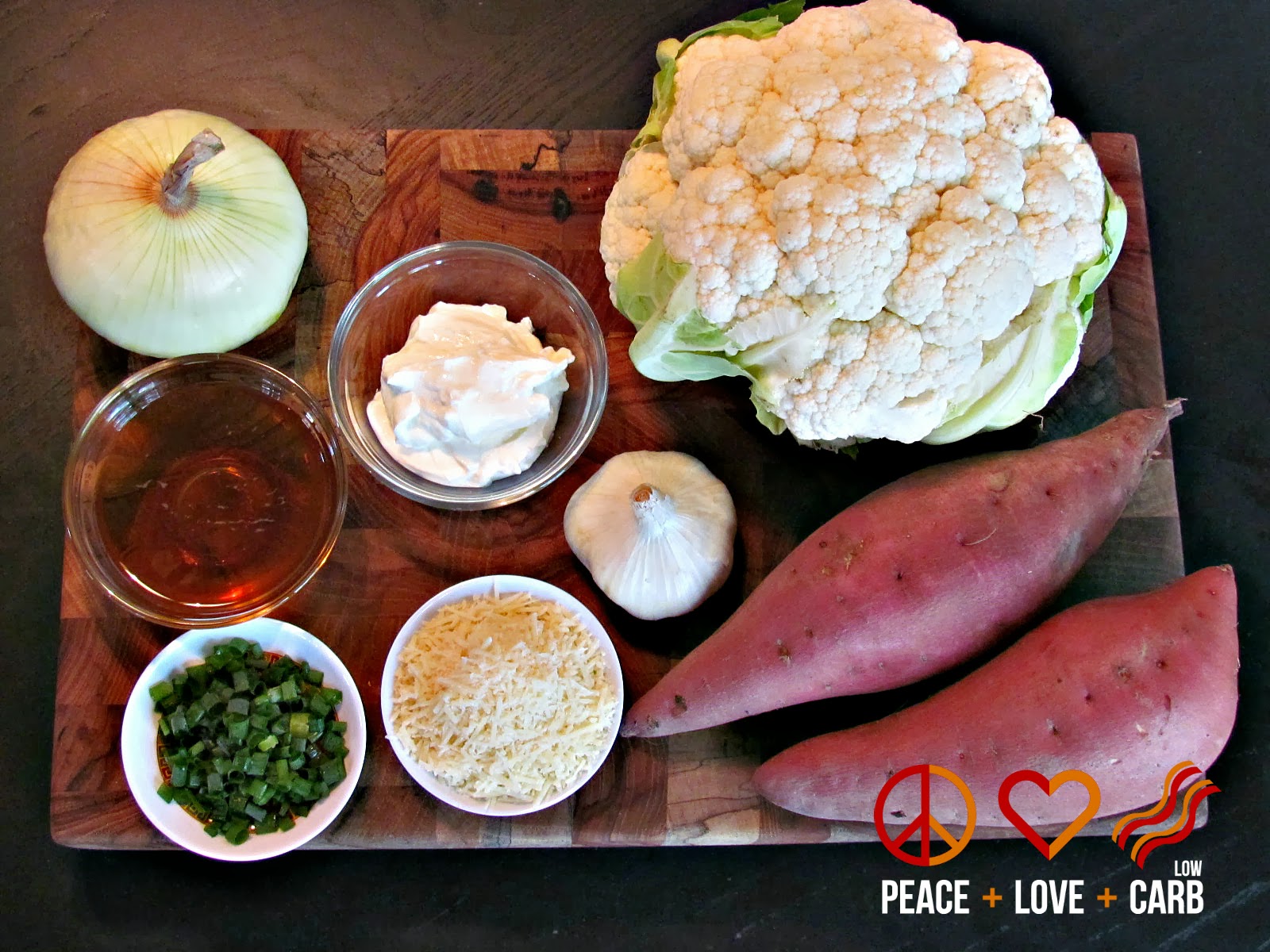 Roasted Cauliflower and Sweet Potato Puree Low Carb, Gluten Free