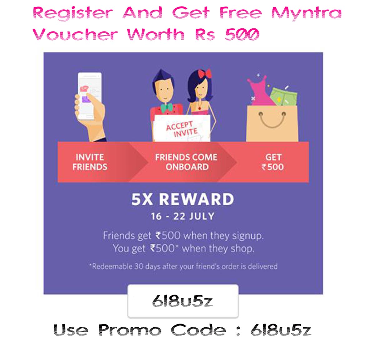 Get Myntra Voucher Rs 500 FREE Giveaways Deals Spin Lucky Win Freebie