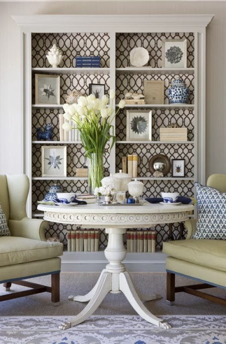 bookcase wallpaper focal point interesting space 