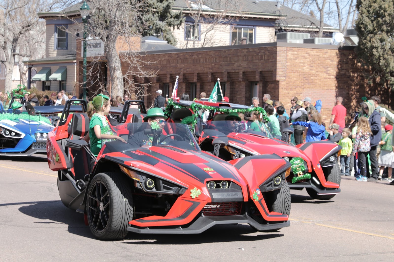 OldMotoDude Polaris Slingshots at the 2018 Colorado Springs St