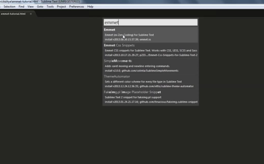 How to Install Emmet with Sublime Text 3