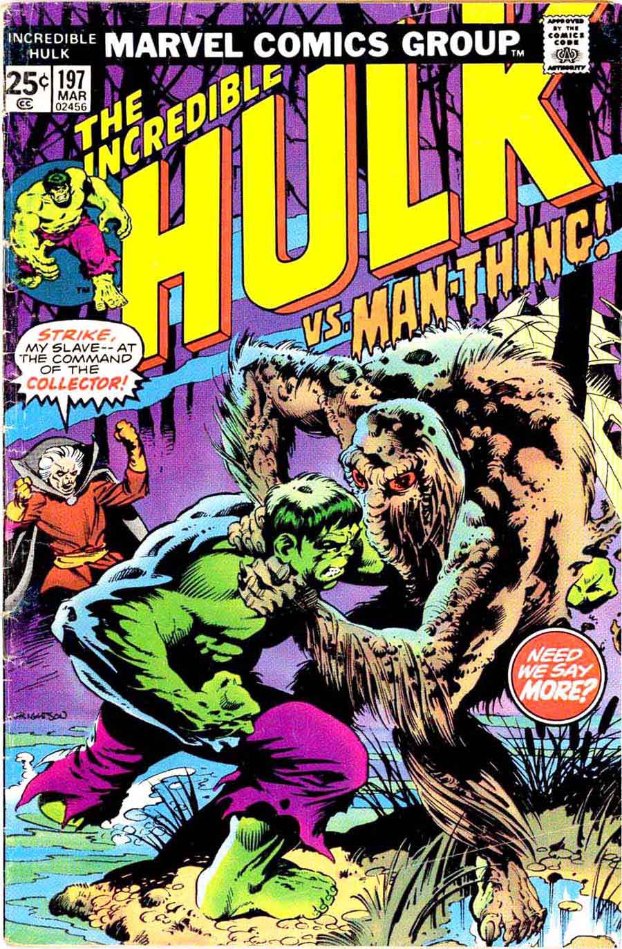 Incredible Hulk v2 #197 marvel comic book cover art by Bernie Wrightson
