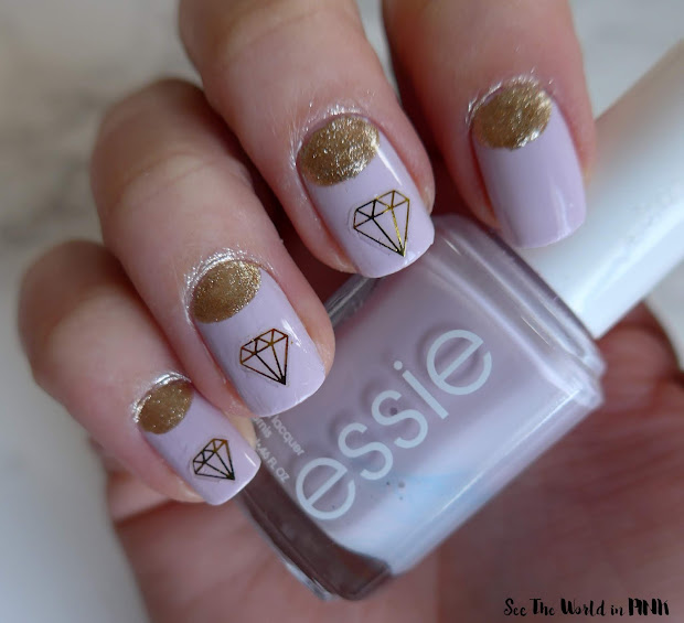 manicure monday - purple and gold