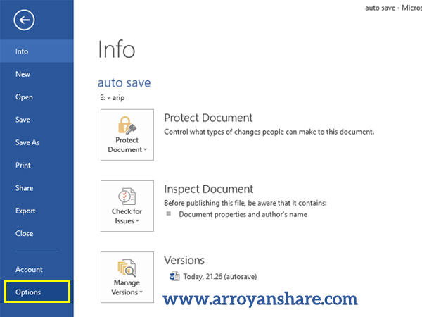 Mengatur Penyimpanan Otomatis di Microsoft Word Mengatur Penyimpanan Otomatis di Microsoft Word
