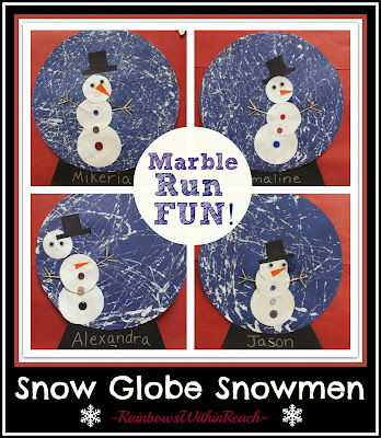 Winter Art Project: Snowman in a Snow Globe via RainbowsWithinReach