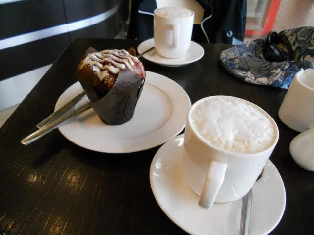 Walk the River Dodder in Dublin - coffee and muffin at Swiss Deli in Rathfarnham