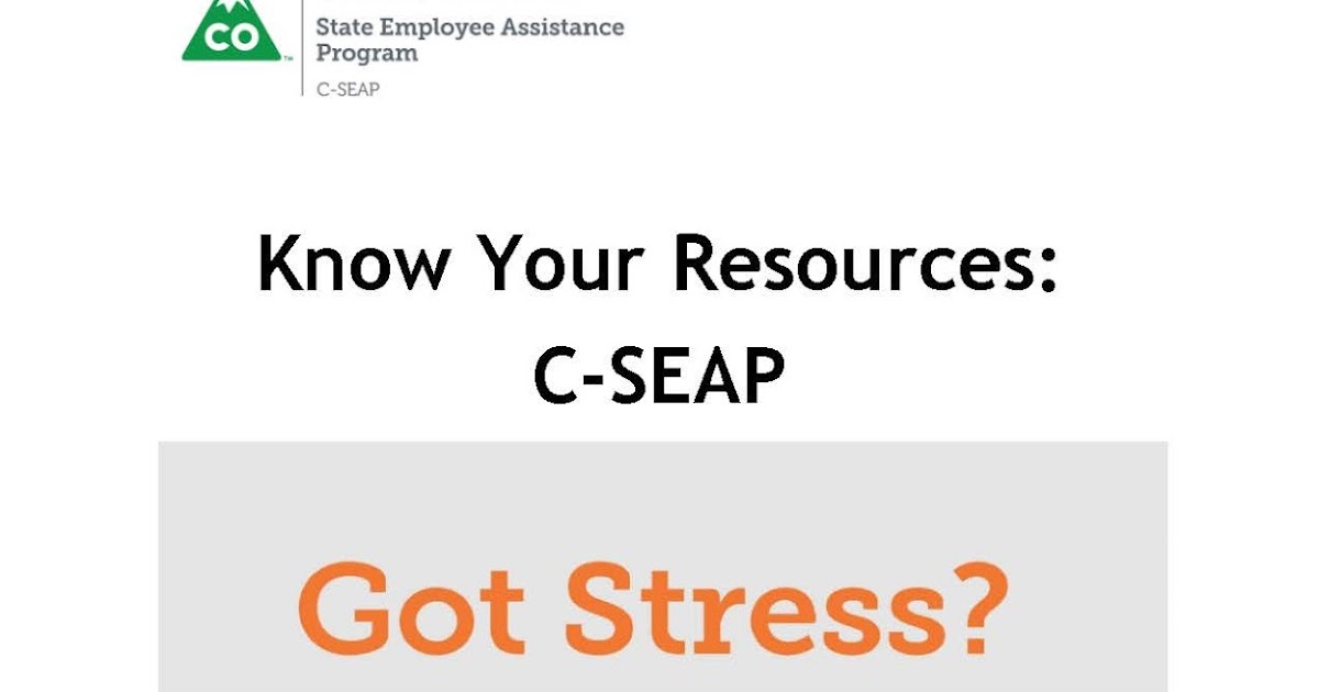CDPHE Total Worker Health Colorado State Employee Assistance Program