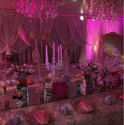 F Checkout the beautiful hall decorations for Zahra Buhari's wedding reception