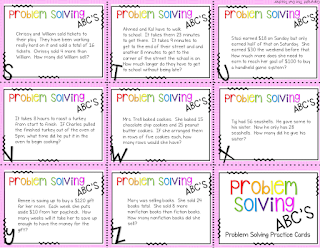 Practice problem solving with these engaging FREE ABC Problem Solving Task Cards for your math class!!