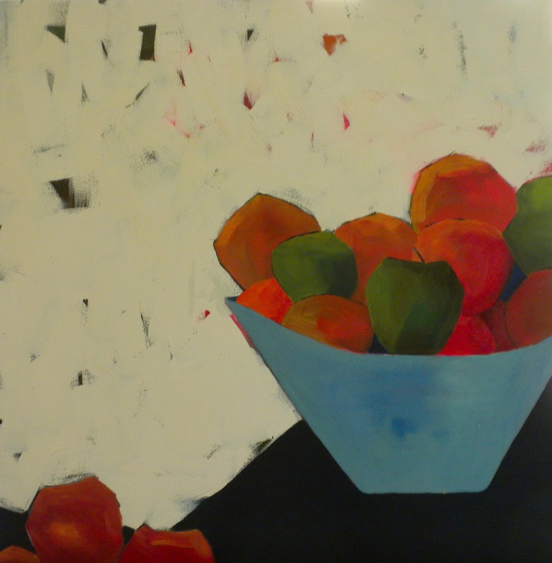 Palette Knife Painters, International Abstract Palette Knife Still Life "A Bowl Full" by