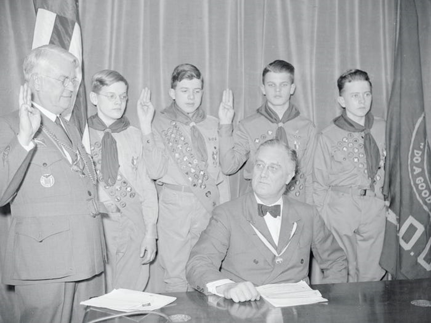 President Roosevelt, (FDR), was a big supporter of the Boy Scouts ~