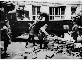 Nazi book burning worldwartwo.filminspector.com