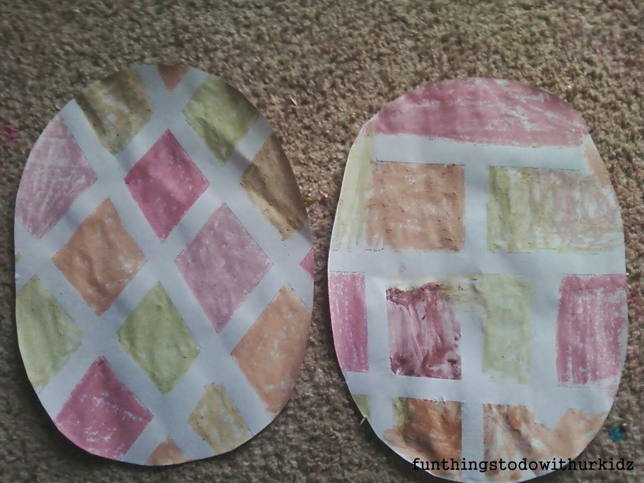 Wet chalk Easter eggs