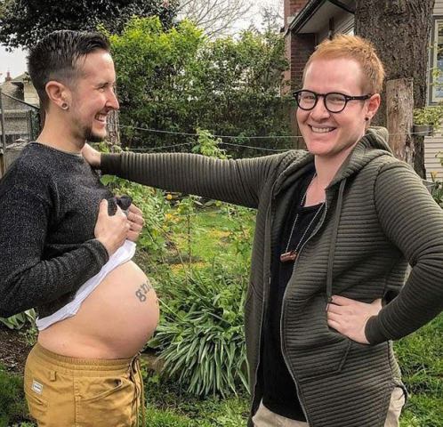 1 Gay dads are pregnant with their first biological child