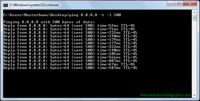Bytes sent
