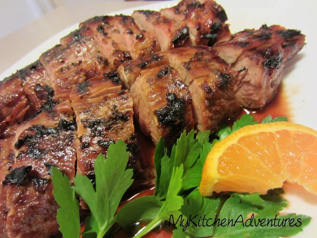 Grilled Orange Pork Tenderloin | by Renee's Kitchen Adventures
