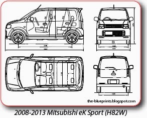 Vector Blueprints - Cars, Trucks, Busses and others: Mitsubishi ...