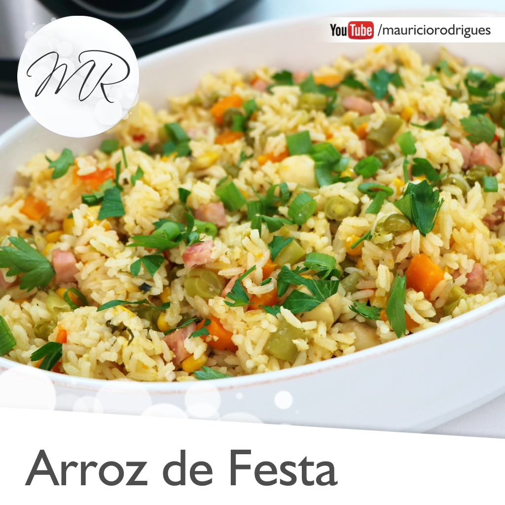 VÍDEO - Arroz de Festa na Panela de Pressão Elétrica | Receitas na Pressão
