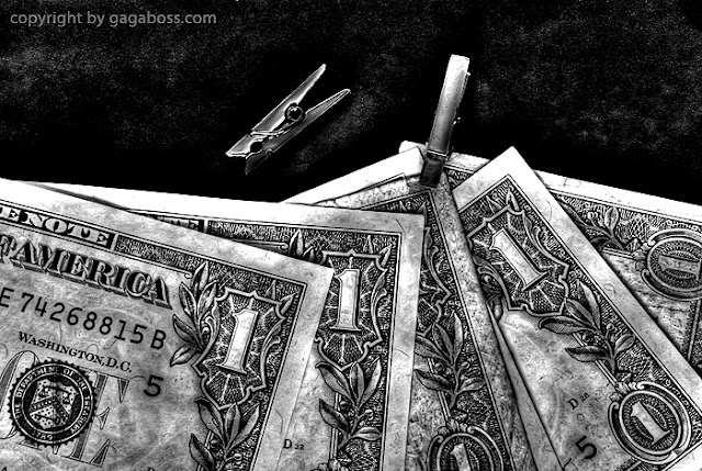 GagaBoss Studio: Dollars in black and white, enhanced by use of HDR ...