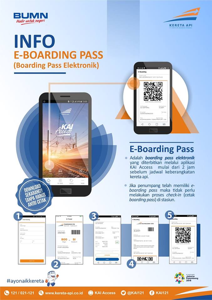 Cara menggunakan E-Boarding Pass kereta api dari Aplikasi KAI Access