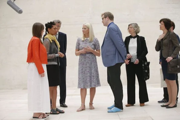 Princess Mette-Marit of Norway attended the opening ceremony of the Nordic Pavilion at the 56th International Art Exhibition (Biennale d'Arte) titled 'All the Worlds Futures' on May 6, 2015 in Venice, Italy. 