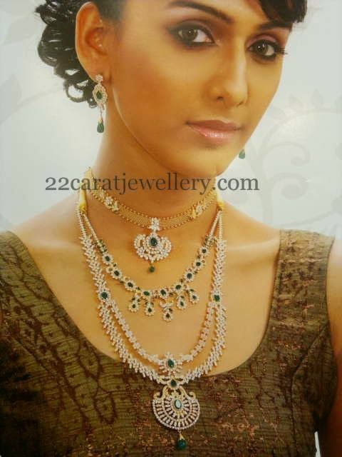 Diamond Emerald Steps Jewelry - Jewellery Designs