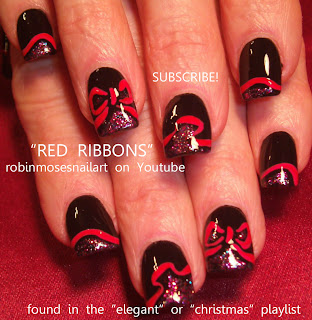 black with red ribbon nail, red and green graffiti nail, christmas graffit nail, x-mas graffiti, graffiti nail art, graffiti nail design, nail trends 2012, fashion trends of 2012, opi o hate nails look great, red and green nail design, red and black nail design, new years nail art, holiday nail art, christmas nail art, gangsta nails,