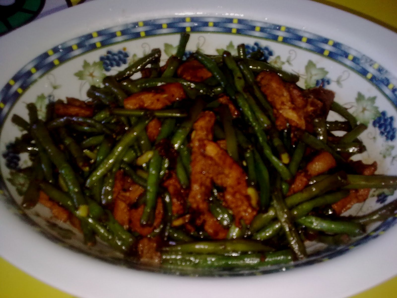 ADOBONG SITAW (string beans adobo) RECIPE