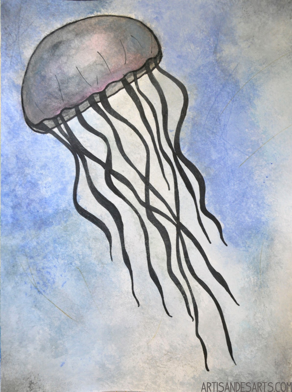 artisan des arts: Floating jellyfish - grade 5\/6