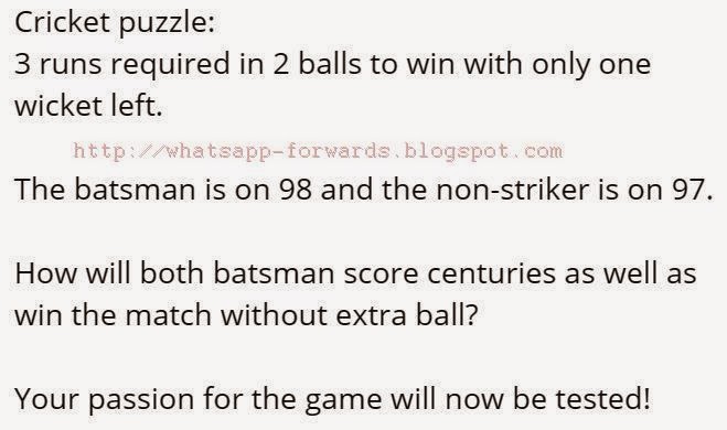 3 runs required in 2 balls