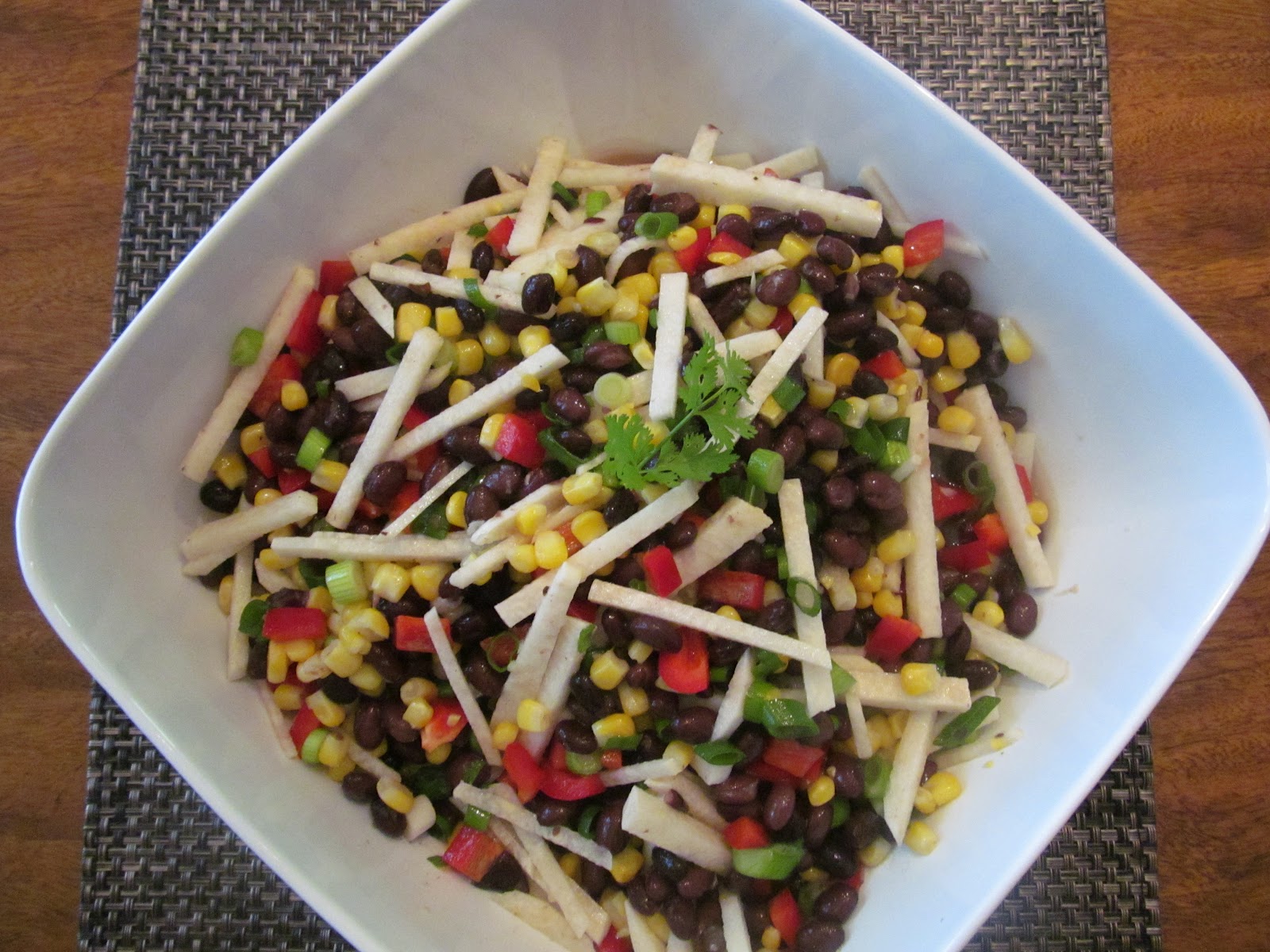 For the love of dinner Black bean, corn and jicama salad