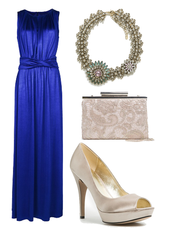 Vestido Azul Accesorios Para Vestido Azul