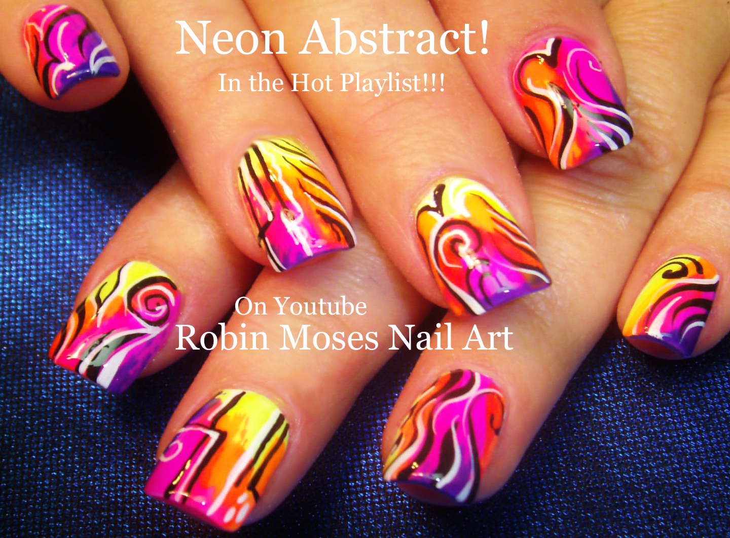 Robin Moses Nail Art: Easy Neon Pink Summer Nails Up and perfect for ...