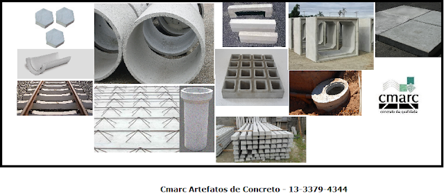 Artefatos diversos de concreto