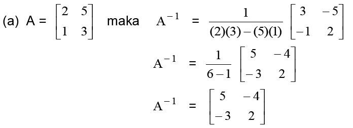 Contoh Soal Invers Matriks Ordo 2×2 Beserta Jawabannya – Berbagai Contoh