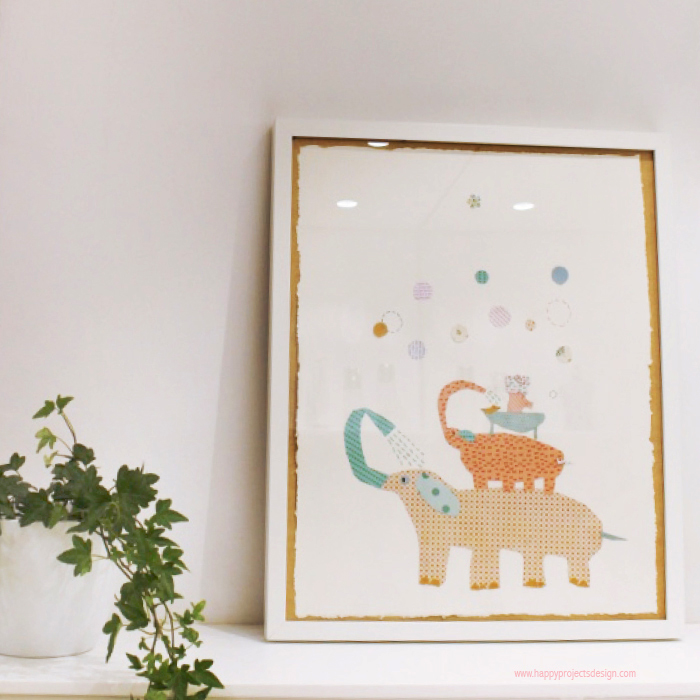 collage con papeles de scrapbook