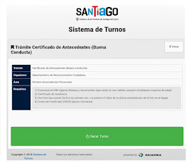 TURNO: CERTIFICADO BUENA CONDUCTA