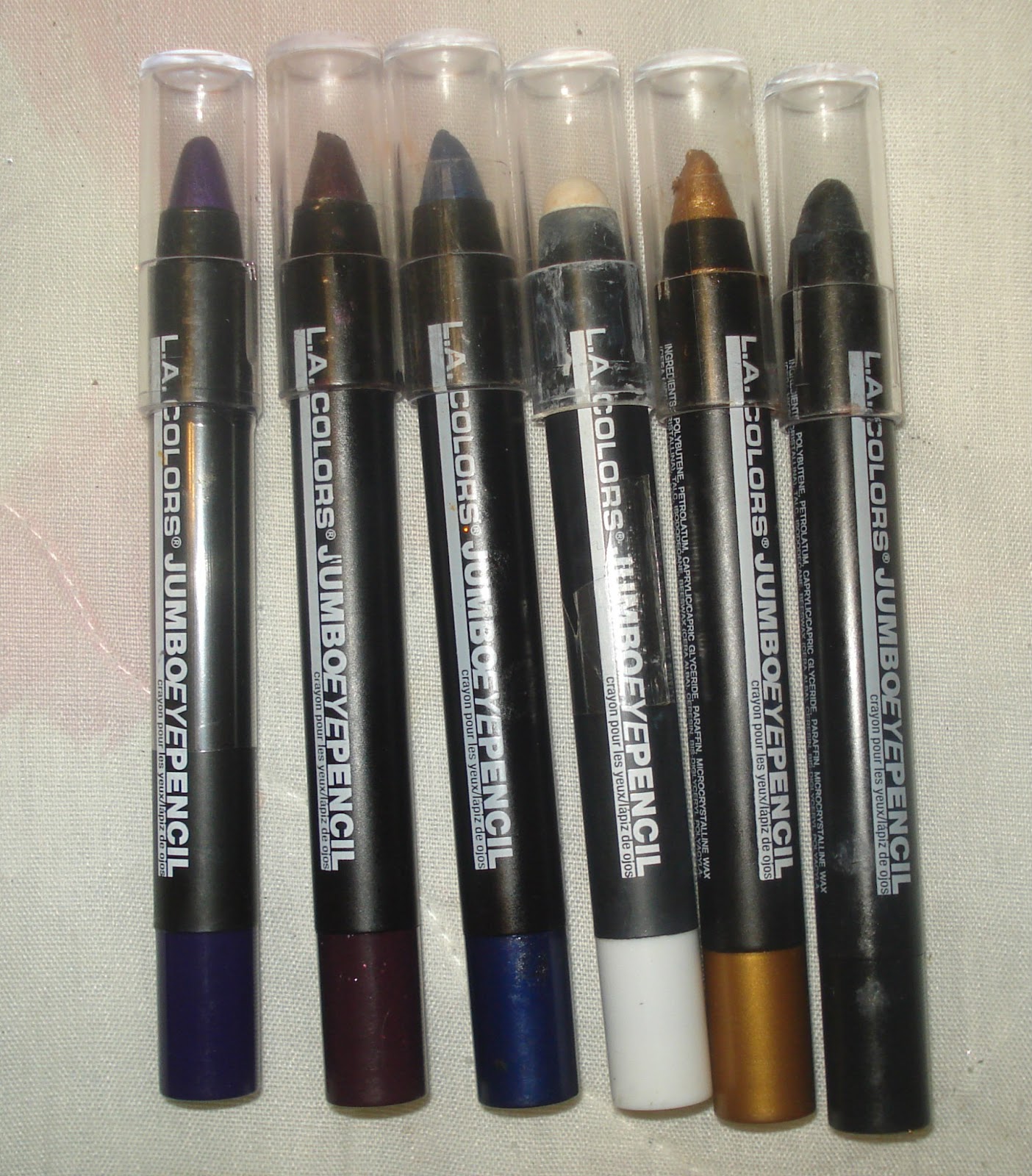 Belem's Beauty Review + Swatches LA Colors Jumbo Eye Pencils