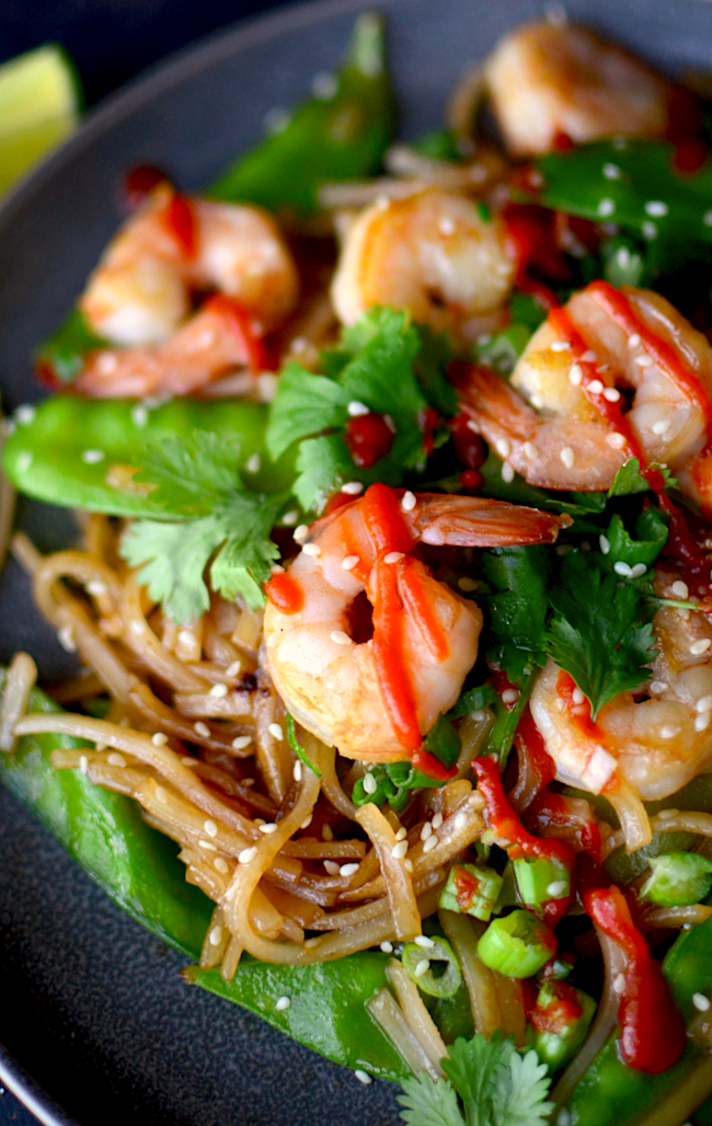 Yammie's Noshery: The Easiest Shrimp & Noodle Stir Fry {Naturally