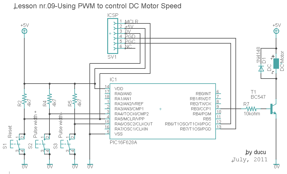 Electronic Experiments: Lesson nr.09-Using PWM to control DC Motor Speed