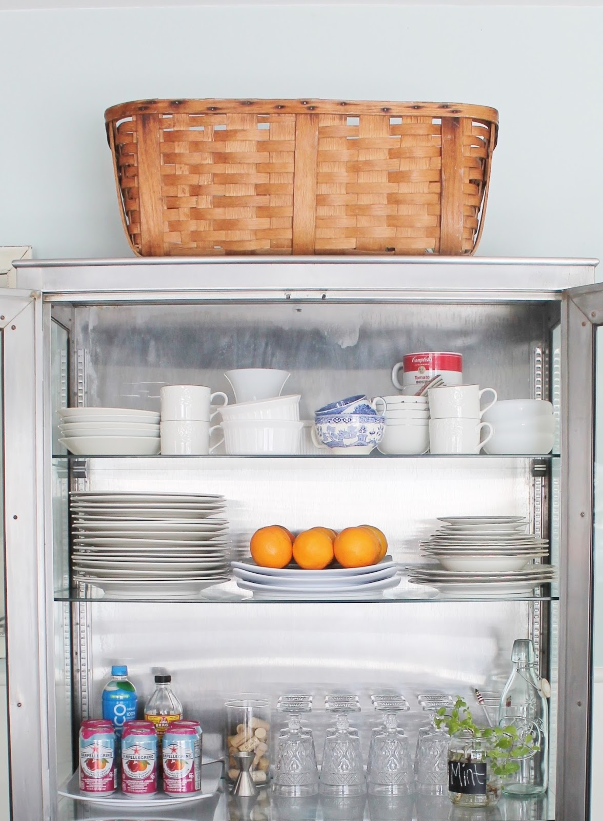 Organizing ideas for glass front Love My Simple Home