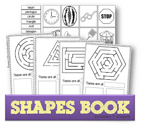FREE Cut & Paste Shapes Book