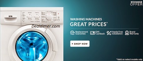 Washing Machines upto 41% off + Rs. 1500 off (Exchange) + EMI Interest Cashback – FlipKart