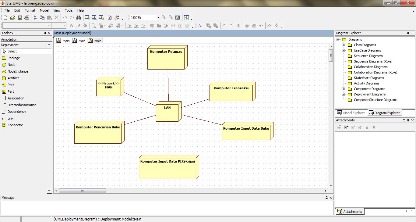 Диаграмма состояний в staruml